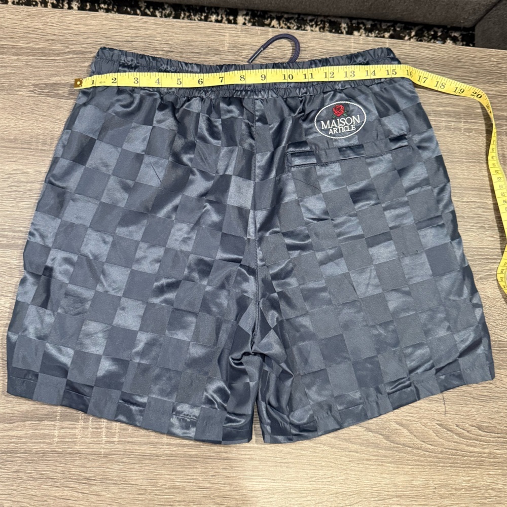 Madison Gray Checkered Men's Swim Shorts - Picture 5 of 9